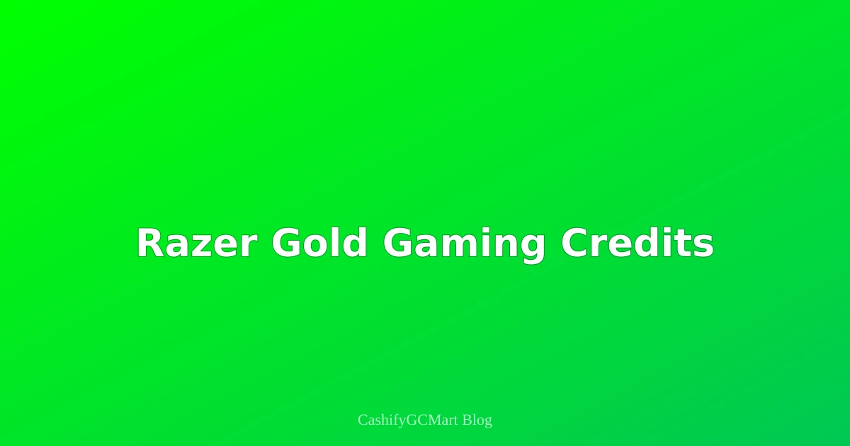 Razer Gold Gift Cards: Sell Gaming Credits for Cash (2025 Edition)